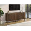 Commode d'appoint polyvalente avec design Mid-Century et rangement réglable-655186568