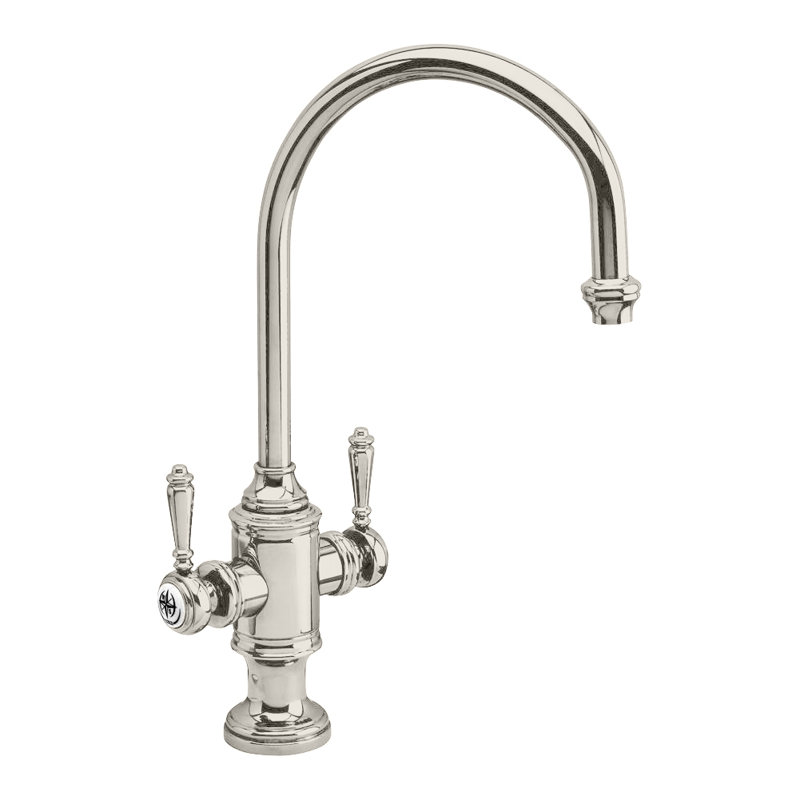 Hampton Two Handle Kitchen Faucet, Satin Chrome