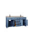 Ensemble de meuble-lavabo double 70,7 po avec miroir Chanai-2000524062