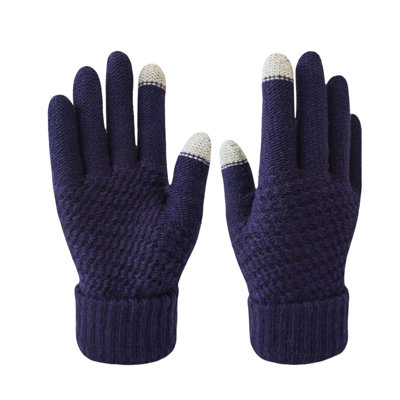 Touch screen knitted Gloves Women's Knitted Gloves Touchscreen Winter Gloves Waterproof Windproof Sports Gloves Soft Warm Gloves Plain Thermal Gloves Breathable Mittens For Outdoor