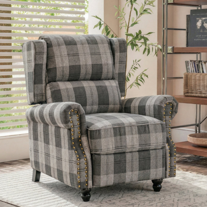 87.5cm Wide Glider Wing Chair Recliner