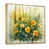 Toile avec cadre flottant or
