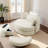 Upholstered Tufted Swivel Chair with Ottoman-1772766936