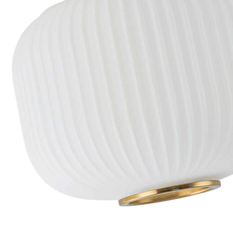 Glass Flush Mount, Gold