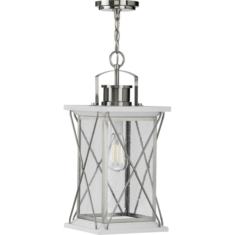 Alexe Outdoor Hanging Lantern, Stainless Steel