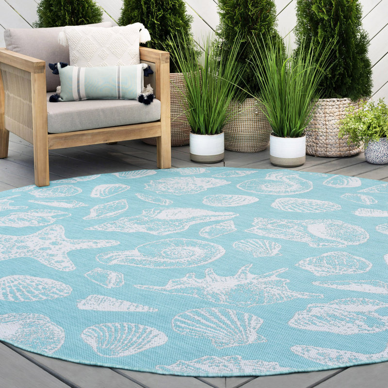 Tapis intérieur / extérieur Seraphine, Rond 5 pi 3 po