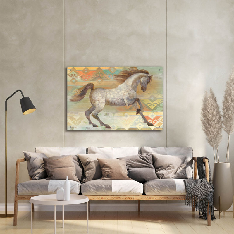 «Grand Entrance Southwest Boho» par Albena Hristova, art mural en verre acrylique, H 24 po x l 36 po x P 0,2 po