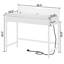 Bureau de charge 40 po avec 2 prises et 2 ports USB - Bureau d'ordinateur / meuble-lavabo à 2 tiroirs pour bureau ou chambre à coucher