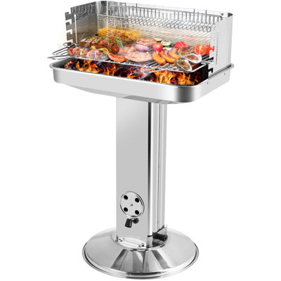 LIFERUN 44cm W Grill / Smoker Combo Gas & Charcoal Combo Grill