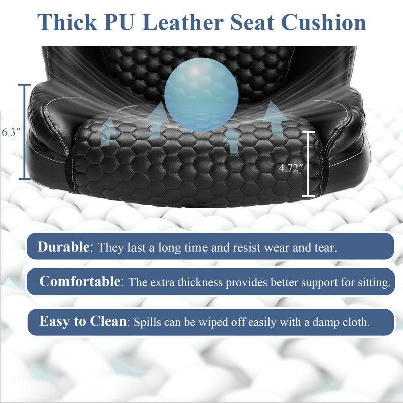 500lbs Big and Tall Ergonomic Executive Office Chair with Adjustable Headrest and Lumbar Support