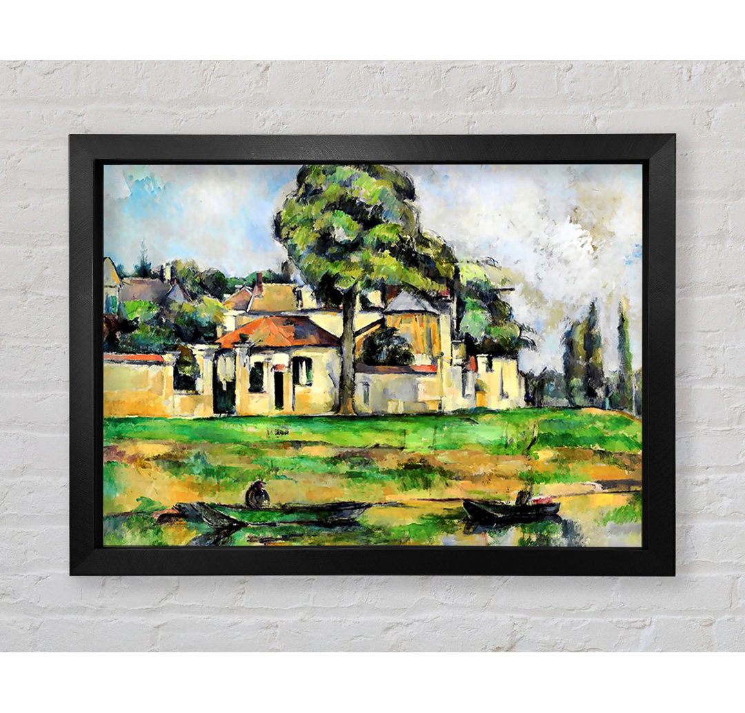 Cezanne Banks Of The Marne - Einzelner Bilderrahmen Kunstdrucke