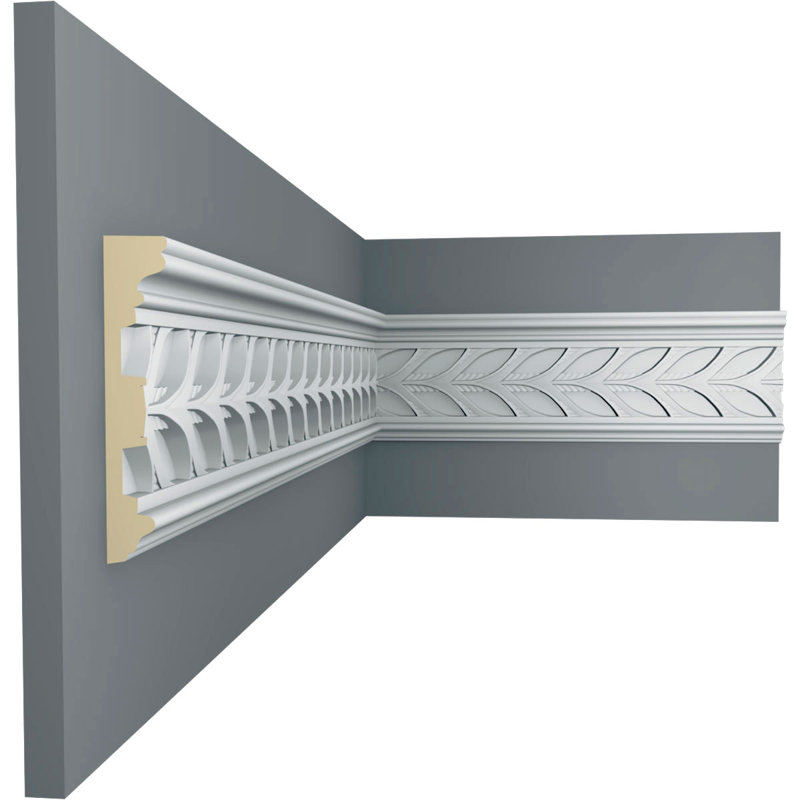 SAMPLE - Endurathane Monique Pierced Moulding Backplate, 3 1/8"H x 5/8"P x 12"L, Factory Primed