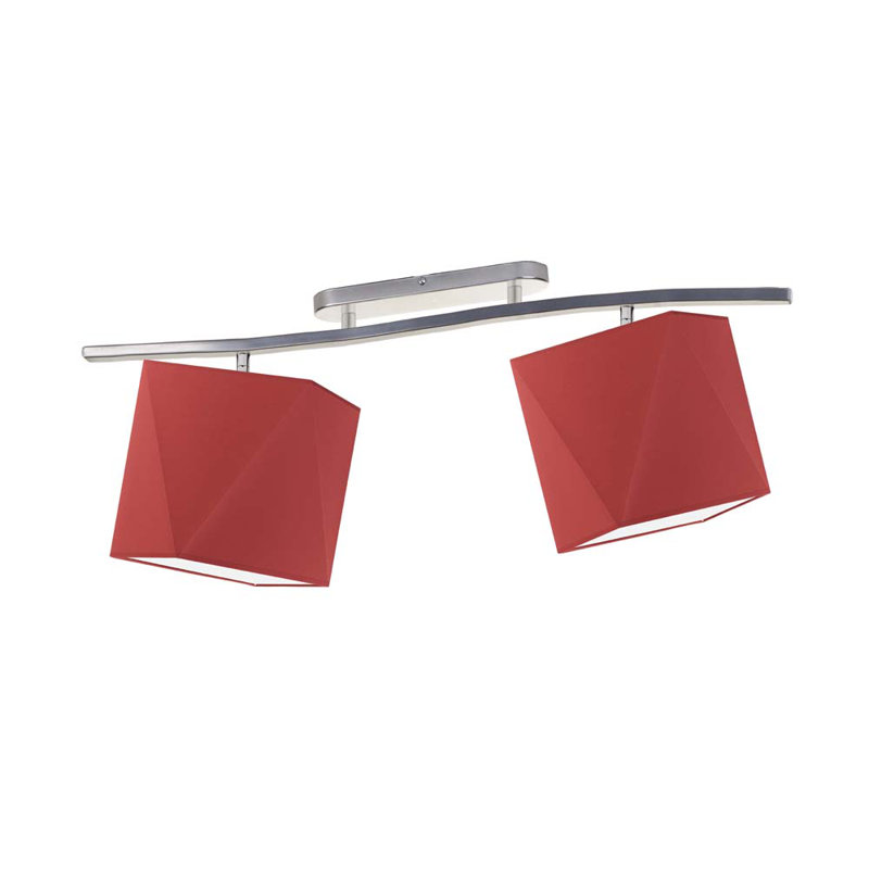 Muro Flush Mount, Grey, Red