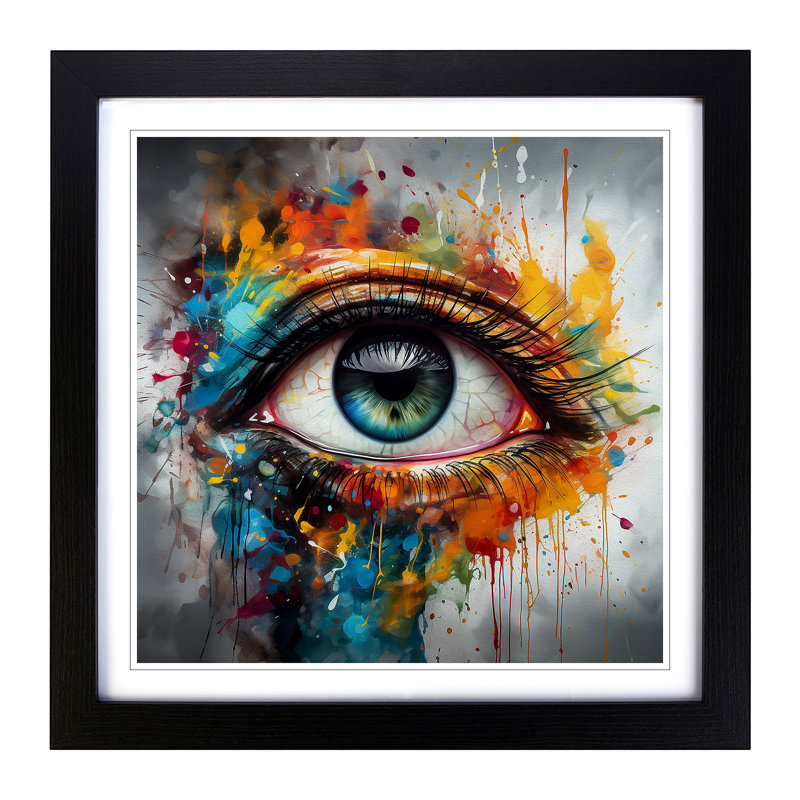 Single Picture Frame Print on Wood, Black