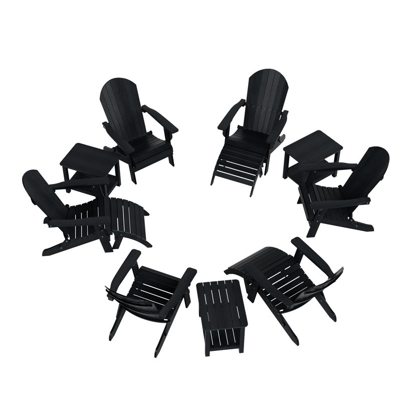 Arrlo 6 - Person Patio Conversation Set, Black