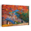 «Vibrant Autumn Temple», art paisible d'automne coloré, architecture paisible-129094077
