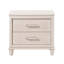 Table de chevet 2 tiroirs Modern Glam | Armoire de chevet en bois beige clair avec deux ports de charge USB-A et USB-C | Idée de cadeau