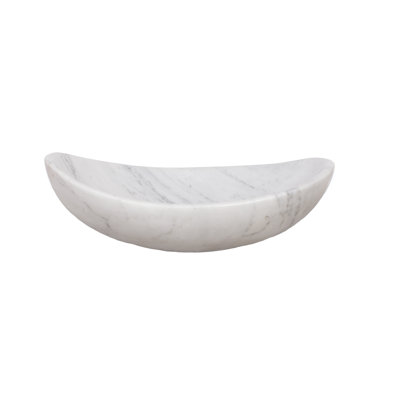 Novatto 12'' White Stone Oval Bathroom Sink
