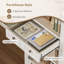 Bibliothèque 73 "arquée avec tiroirs et tablettes ouvertes, bibliothèque de ferme à 6 niveaux avec tablette réglable-608758956-608758958