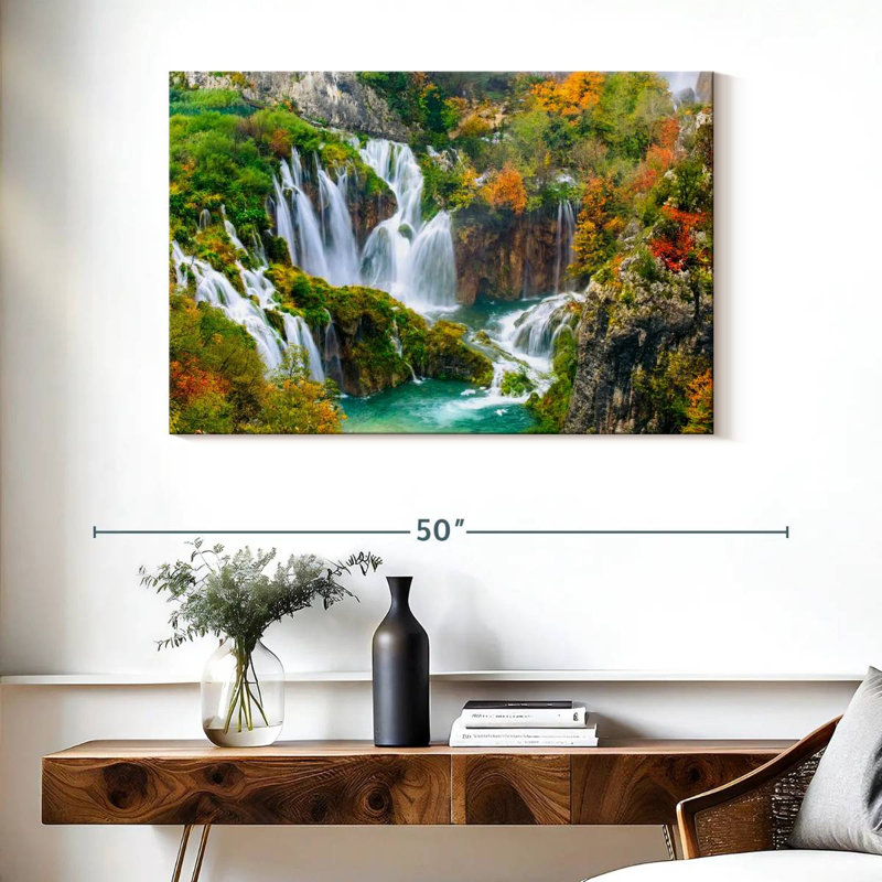 Automne cascades de Plitvice, H 26 po x l 39 po