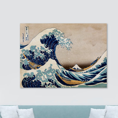 The Great Wave Off Kanagawa by Katsushika Hokusai - Wrapped Canvas Print