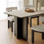 Table de salle à manger rectangulaire moderne avec planche de pierre-110893091
