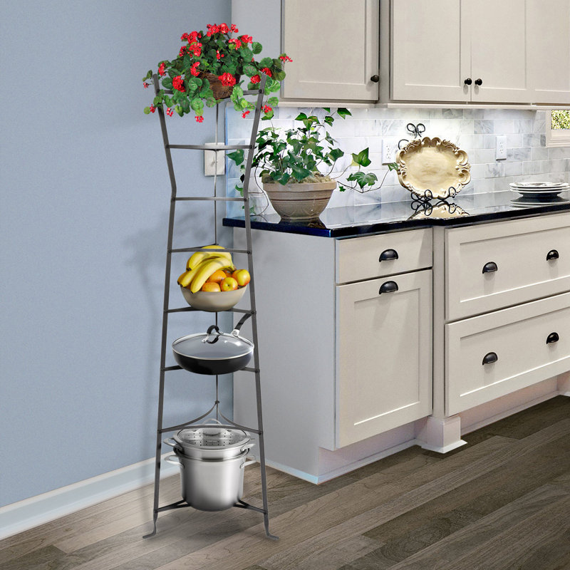 Hammered Steel 8-Tier Hourglass Cookware Stand