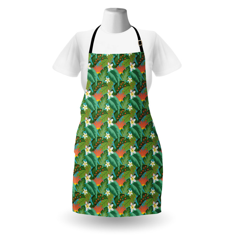 Multicolore Bungalow tablier tropical rose unisexe
