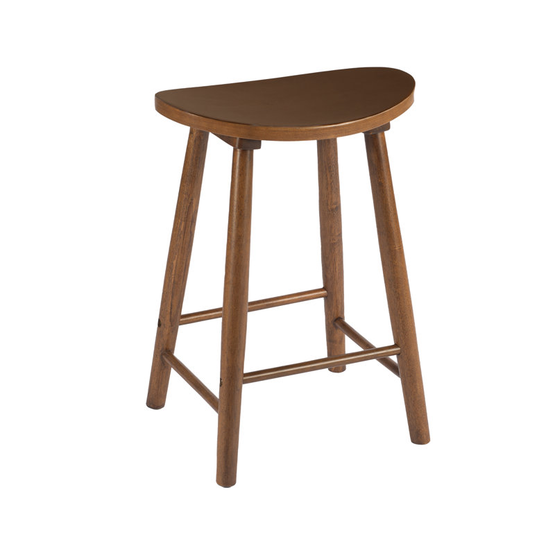 Tabouret en cuir sans dossier Nora, Tabouret de comptoir (siège d'une hauteur de 25 p