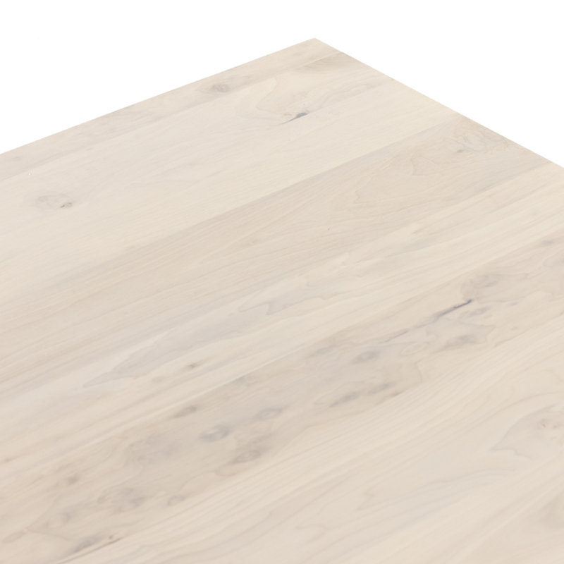 Solid Wood Modular L-Shaped Writing Desk, Dove Poplar