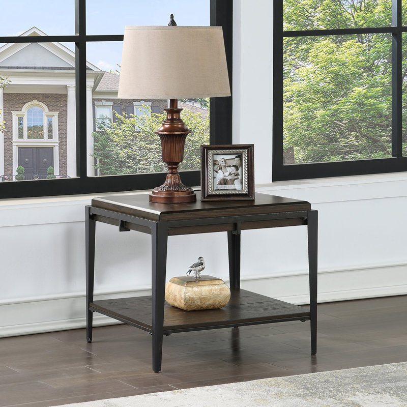 Ador Solid Wood Top End Table