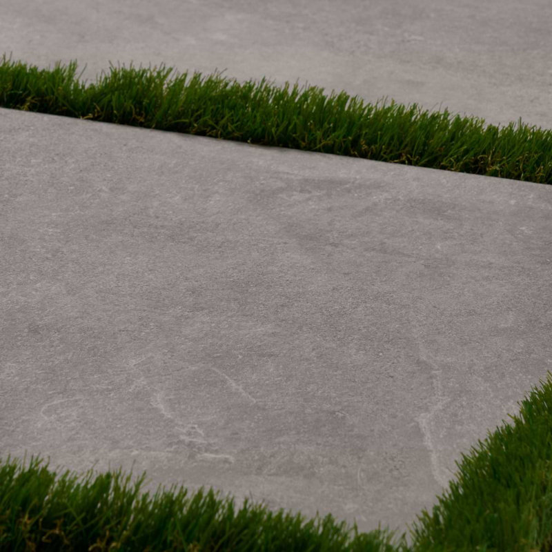 Era 24X36 2CM Limestone Look Matte Porcelain Paver, Slate Gray