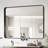 Clear Reflection Black Aluminum Modern Bathroom Mirror