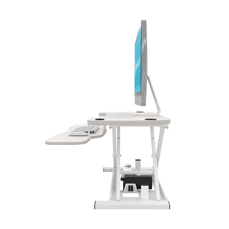 Convertisseur de bureau debout à hauteur ajustable, Blanc, H 20 po x l 36 po x P 24 po