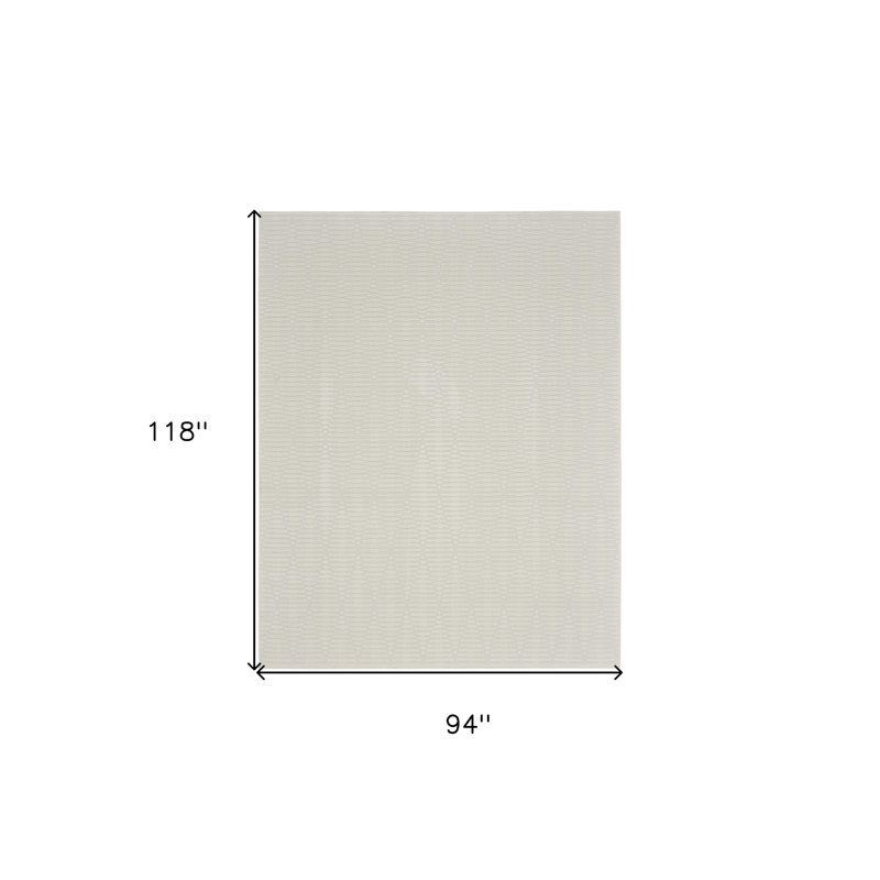 8' X 10' Ivory Geometric Area Rug