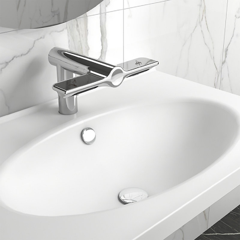 Chrome Touchless Faucet and Hand Dryer Combo