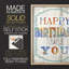 «Happy Birthday to You», reproduction encadrée - bois massif