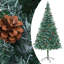 Arbre de Noël vidaXL vert avec extrémités blanches en plastique et en métal grand-1669352146