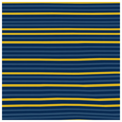 Édredon à rayures bleu marine et jaune
