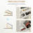 Shoe Storage Cabinet With Open Compartment And 2 Flip Drawers