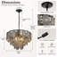 Lustre empire 8 lumières à intensité variable