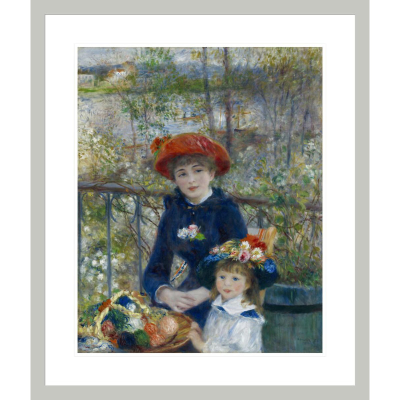 Deux soeurs (sur la terrasse) par Pierre-Auguste Renoir, impression giclée encadrée, 27,75 po H x 23,5 po L