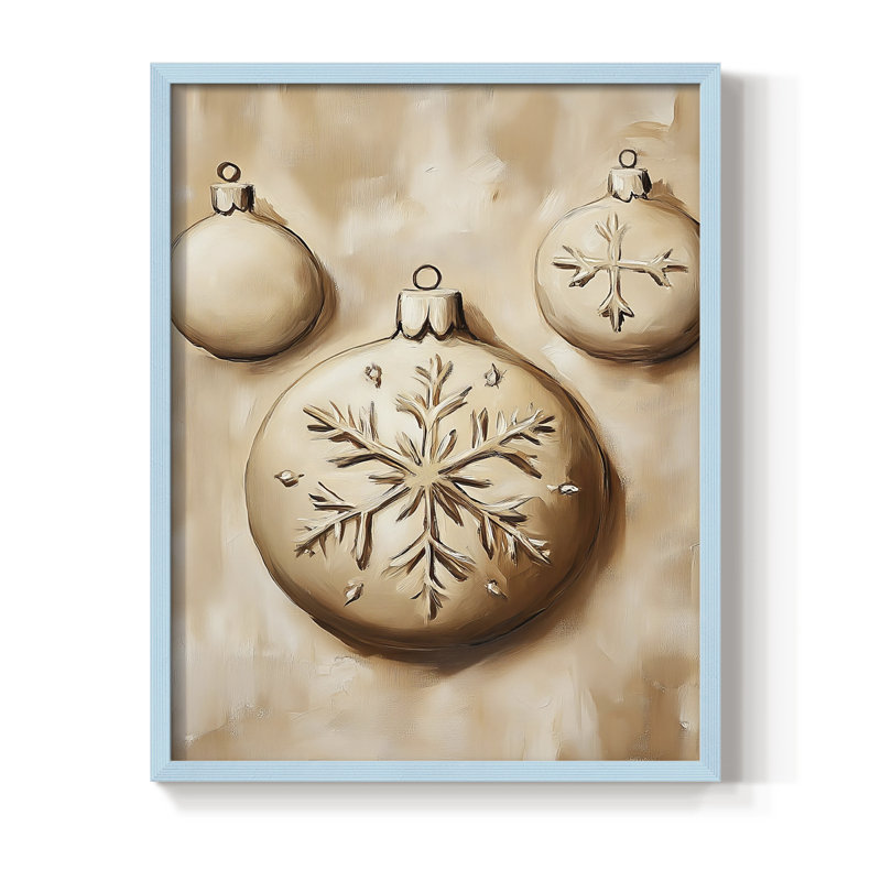 Art des Fêtes de Noël - série 2 - CXCVI, reproduction encadrée - bois massif, H 15 po x l 12 po, Bleu