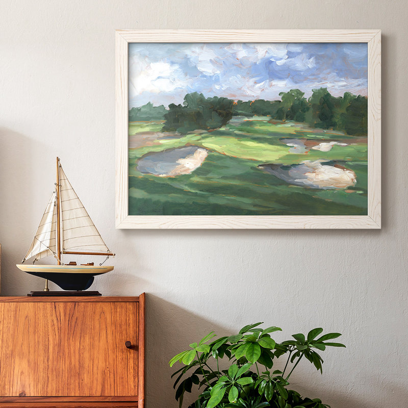 Étude de terrain de golf III, H 28 po x l 42 po x P 1,5 po, Blanc