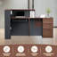 Bureau de réception en L avec tiroirs verrouillables et tablettes de rangement, bureau d'ordinateur multifonctionnel pour le bureau-27733802-27733803