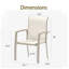 Chaises de salle à manger d'extérieur empilables en métal textilène l 25,2 po x P 22,1 po x VRSHWO (ensemble de 2)