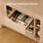 Leathia Sideboard Storage with Solid Wood Leg, Kitchen Cabinets With Sliding Tambour Door-1601559356