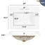 Meuble-lavabo traditionnel 24 po avec comptoir en céramique 24 pièces-431109266