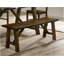 Banc en bois massif au fini noyer rustique avec design à bord vif et détails vieillis pour la salle à manger