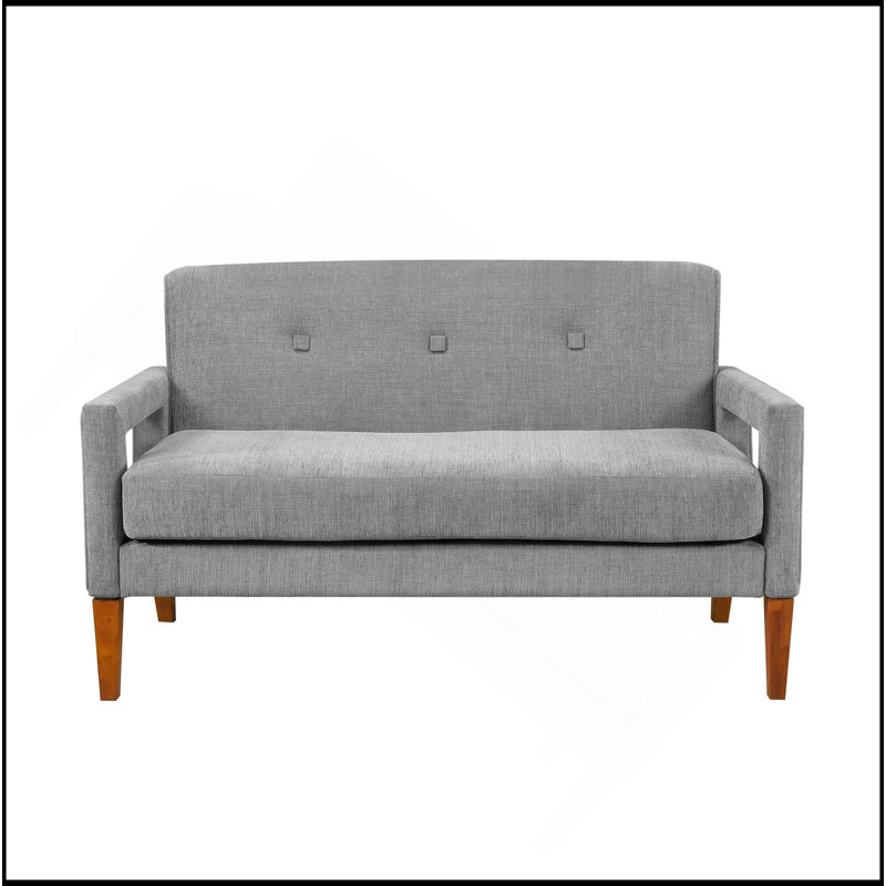 Modern Living Room Causeuse Bigham Upholstery Coils, Grey
